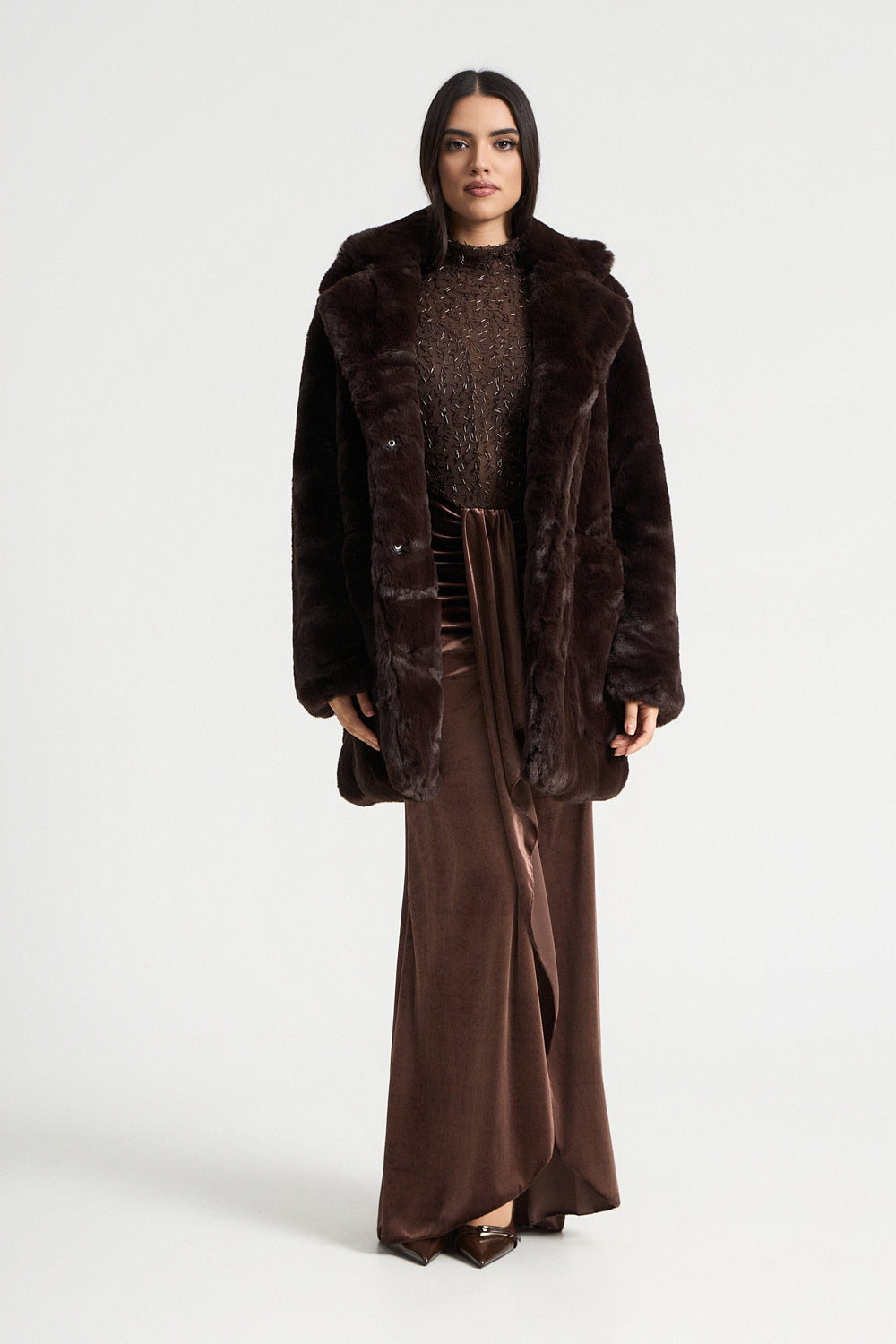 Παλτό faux γούνα