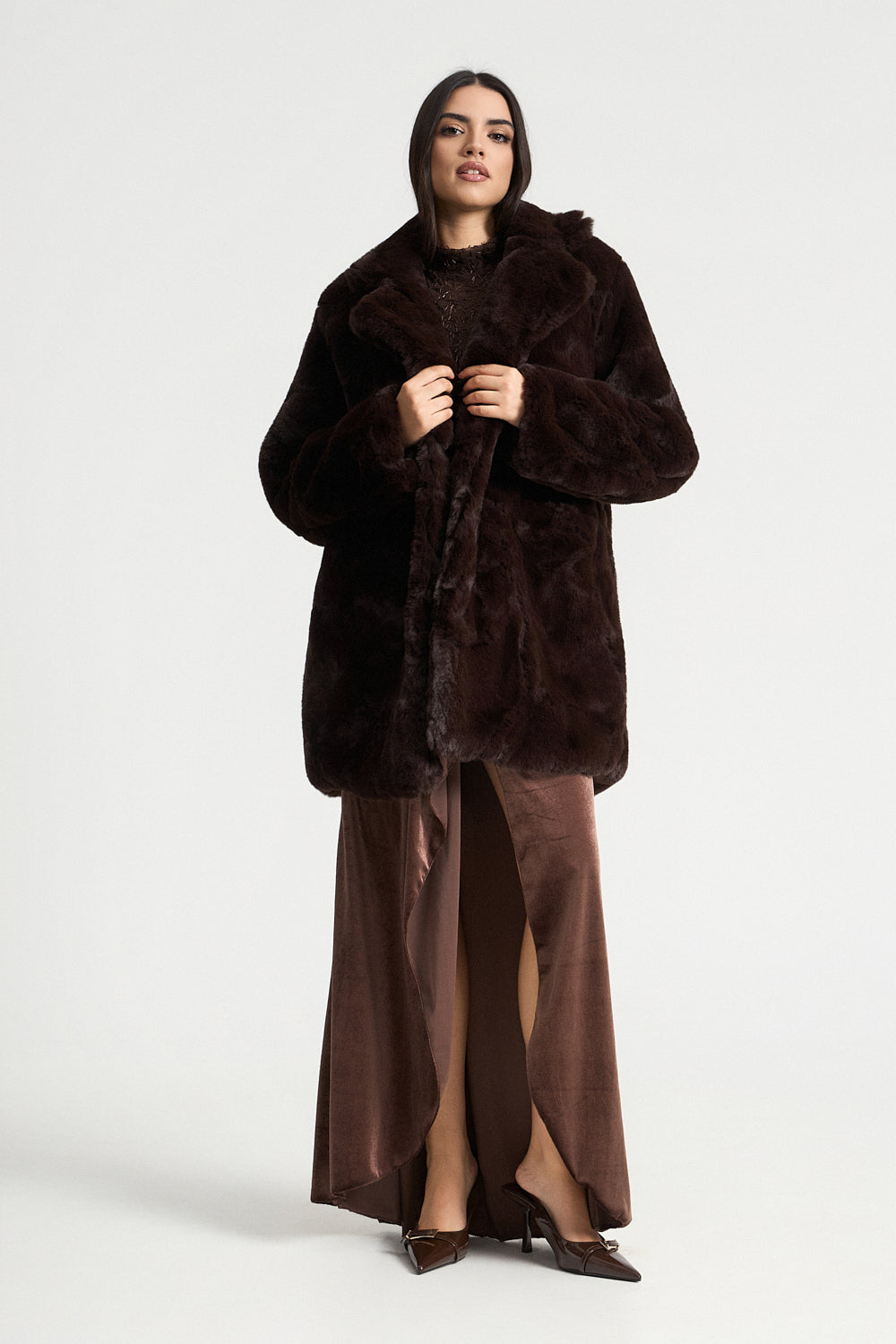 Παλτό faux γούνα