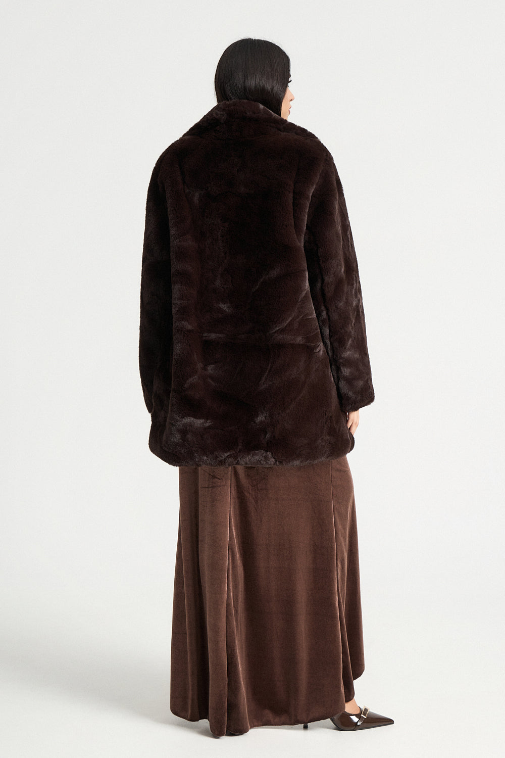 Παλτό faux γούνα