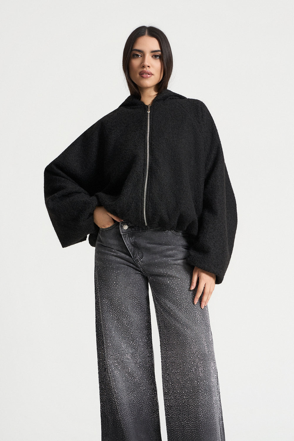 Bomber τζάκετ με κουκούλα