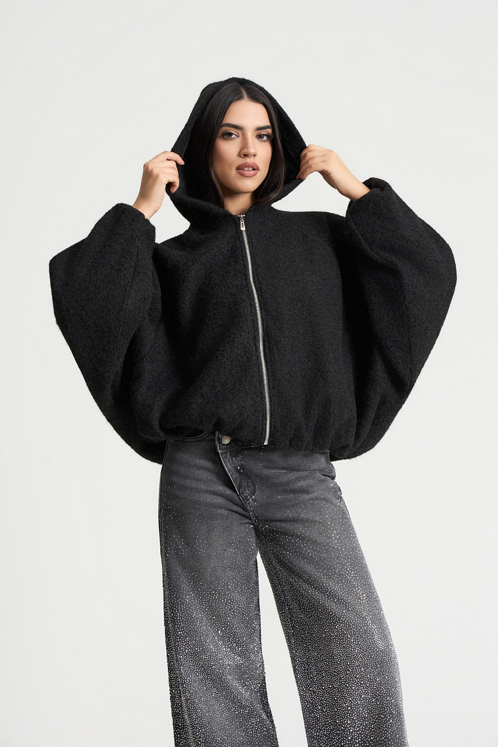 Bomber τζάκετ με κουκούλα