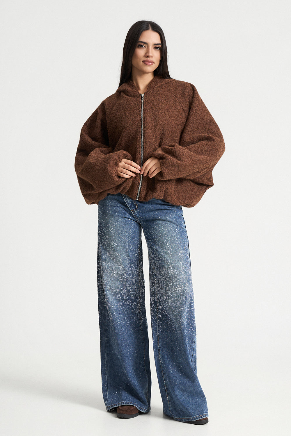 Bomber τζάκετ με κουκούλα