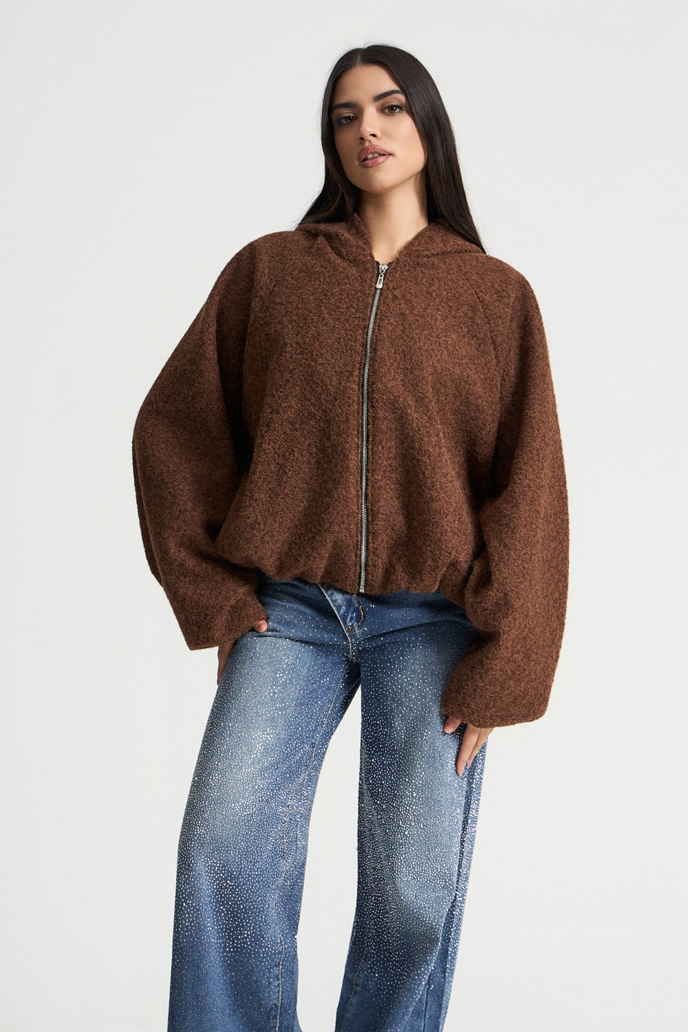 Bomber τζάκετ με κουκούλα